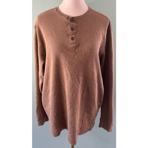 Men's C.E. Schmidt Workwear Henley XL Brown Long Sleeve